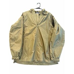 Cold Storage Men's Hooded Full Zip Windbreaker Jacket Pockets Green XL outdoor